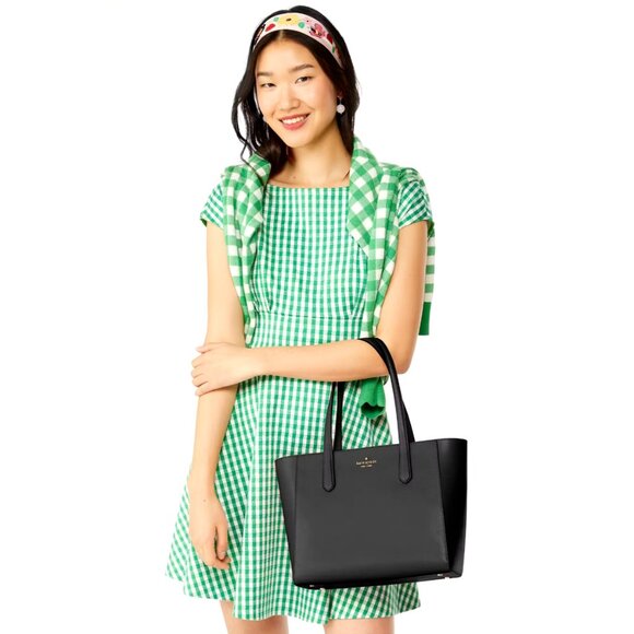 New Kate Spade Staci Medium Tote Saffiano Leather Black - Picture 5 of 5